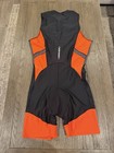 Mens Louis Garneau Orange Black Cycling Kit Triathlon Tri Suit Skinsuit Xl
