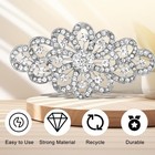 Austrian Crystal Rhinestone Wedding Brooch 4 Inch Bridal Flower Ribbon Pin