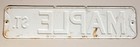 Vintage Retired Maple St Embossed Metal Street Sign 24    Municipal Road Sign