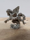Lot Of 2 - Vintage Bks Pewter Unicorn Figurines   Miniatures -  1990s - Crystal 