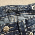 Miss Me Signature Bootcut Jeans Womens Size 30 Dark Wash Fleur De Lis