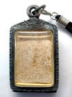 Phra Somdej Thai Amulet Pendant Necklace Luck Charm Blue Rhinestone Frame Jewely