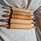 5 Vtg Collectible Solid Wood Rolling Pins Collection Lot Foley