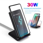 30w Wireless Fast Charger Stand Dock For Samsung Galaxy S25 S24 Iphone 17 Pro 16