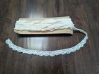 7yds 1 wide 100 cotton Vtg usa Ivory Hand Tatting Loopy Scallop Edge  Trim  New