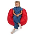 Cozy Red Bean Bag Chair For Kids - Easy-clean  Durable Nylon  2ft Refillable