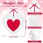 Thyle Valentine s Day Decorations Heart Shaped Wooden Hanging Sign Love Red 