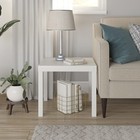 White Parsons End Table - Modern Design  Home Living Room Furniture Accent