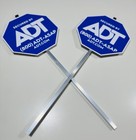 Adt Security Yard Signs  2 Pack  Official Blue Home Alarm Sign Set