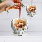 Personalized Poodle Dog Angel Wings Ornament  Poodle Dog Car Christmas Ornament