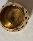 Vnt Pair Of 2 Brass Candle Holders W pierced Star Motif Pre-loved Mcm