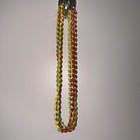 Vintage Plastic Beaded 5 Strand Necklace  Multicolor Disco Retro Diamond Shape