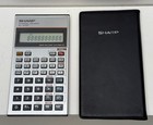 Vintage Sharp El-506p Scientific Calculator W folding Cover Case Tested Works 