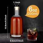 Wine Bottle 16pcs 200 Ml Glass Bottles With Lids 6 Oz Clear Glass Bottles Wit   