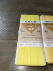 3 Pc  Vintage Wrights Bias Tape Canary Single Fold And 2 Yellow Wide 100  Cotton