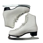 Vintage Imperial White Figure Ice Skates Women Size 7 Hardened Tempered Blades