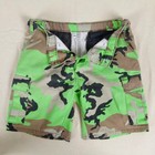 Vintage 1990s Lime Green Camo Cargo Shorts