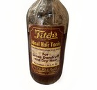 Vintage Barber Shop Bottle Glass Hair Tonic Fitch Ideal Embossed 1950s 1960s