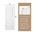 Barnsmith 30x80 In Raised 2-panel Arch Top Smooth White Primed Molded Door Sl   