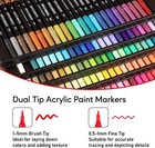 120-color Acrylic Paint Markers  Dual Tip For Crafts On Various Surfaces