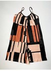 Women   s Geometric Print Romper Sleeveless Spaghetti Strap Jumpsuit W  Pockets Xl