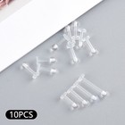 10pcs Clear Acrylic Lip Stud Piercing Ring Ear Cartilage Earring Bar Tragus 