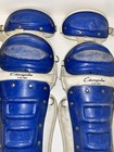 Champion Lg-80 Catcher Leg Guards Pair Padded Adjustable Blue white One Size