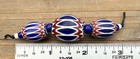 Antique Venetian Chevron African Trade Beads 6 Layer Calibrated Egg Trio  ct03 