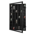 Shot Glass Display Case - 46 Glass Holder - Wall Mount Wooden Lockable With 