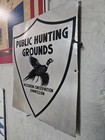 Vintage Rare Wisconsin Public Hunting Grounds Pheasant Metal Sign