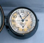 Vintage Seth Thomas Us Maritime Commission Clock In Wood Case Wind-up Key