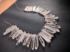 35 Pieces Natural Clear Crystal Quartz Point Drilled Reiki Healing Specimen