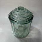 Vintage Green Glass Tobacco Humidor Apothecary Jar