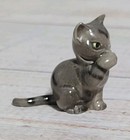 Hagen Renaker Tabby Cat Thumb Sucking Gray Striped Mini Figurine Kitty