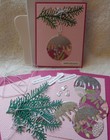Stampin Up  Card Kit Christmas In July Lovely Tree Ornament With Silver Accent