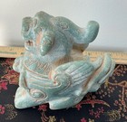 Chinese Carved Green Stone Pixiu Mythical Animal Figurine statue