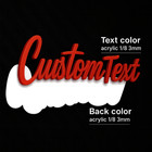 Custom Laser-cut Acrylic Emblem Badge For Car     Multi-color Personalized Name