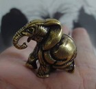 Vintage Style Solid Brass Cute Elephant Animal Figurine Statue For Home Decor