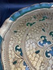 Stunning Vintage Green Florentine Italy Italian Tray Platter Green Gold 15   