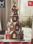 Member s Mark 16  Pre-lit Gingerbread Village - Classic - New