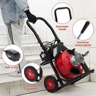 Commercial 100ft 1 2   Sewer Snake Drain Auger Clean Auto Feed Machine Plumbing