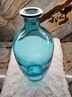 Teal Vidrios San Miguel Recycled Decorative Glass Vase For Home Decor 15in Tall