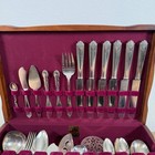 Vtg Silverplate Flatware Mixed Lot 40 Pieces Rogers Wallace Community W Chest