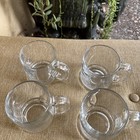 Vintage Clear Coffee Glass Cups Set Of 4 Heavy Duty Thick
