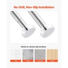 Uimoso Adjustable Tension Shower Rod  28-76 In  Stainless Steel  Silver