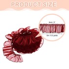 Ruffle Lace Ribbon Trim Pleated Lace Fabric Trim 5 5 Yard  Red