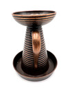 Brass Chamber Candle Stick Holder With Handle Copper Finish 