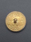 Antique Victorian Stamped Brass Picture Button W  Repouss   Design Cherub Cupid