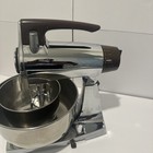 1970s Vintage Chrome Sunbeam Mixmaster 12 Speed Stand Mixer W  Bowls Works