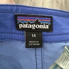 Patagonia Wavefarer Boardshorts Boys Sz 14 Blue And Navy Striped Nylon 67817